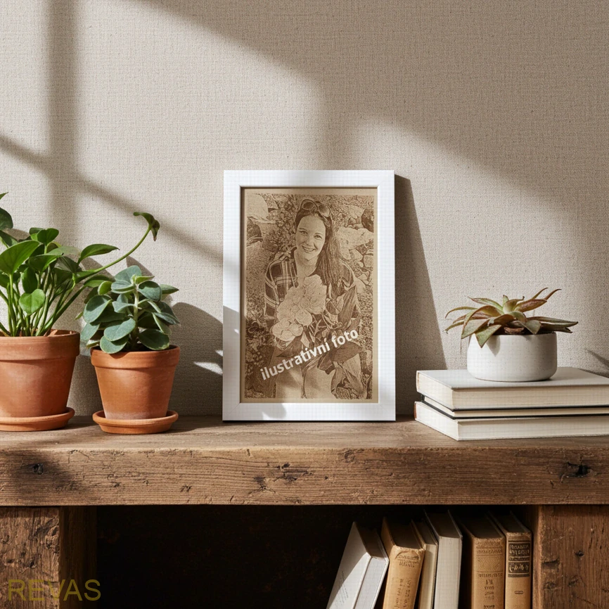 Vypalované (gravírované) fotografie do dřeva - STANDARDNÍ rozměr 