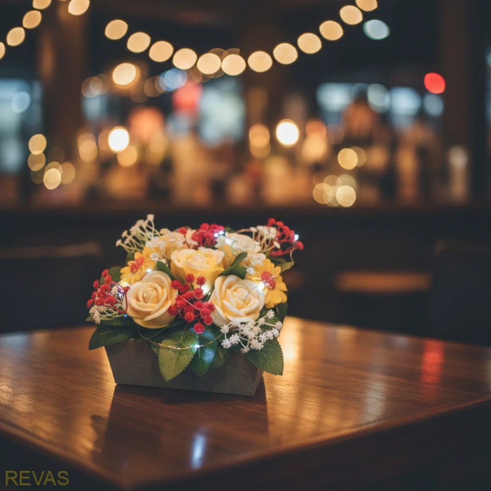 Dárková kytice ze svíček se světýlky