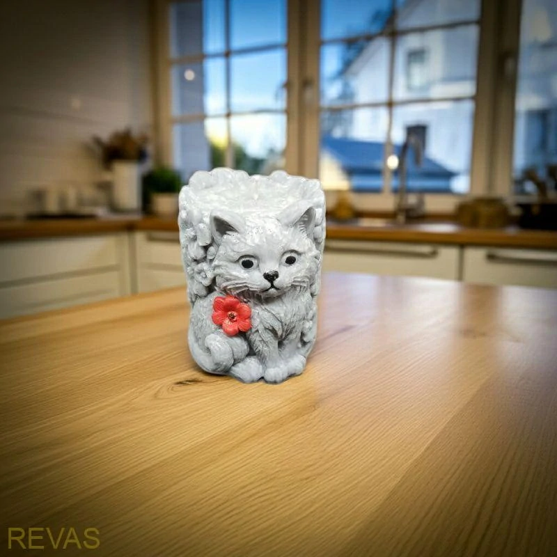 Svíčka kočička válec z palmového vosku