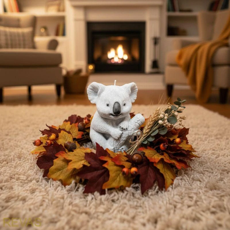 Svíčka KOALA, výška 9 cm palmový vosk