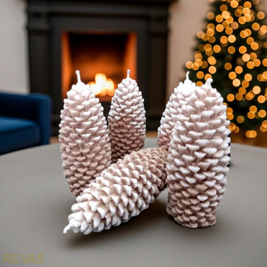 Svíčka šiška, výška 11 cm palmový vosk