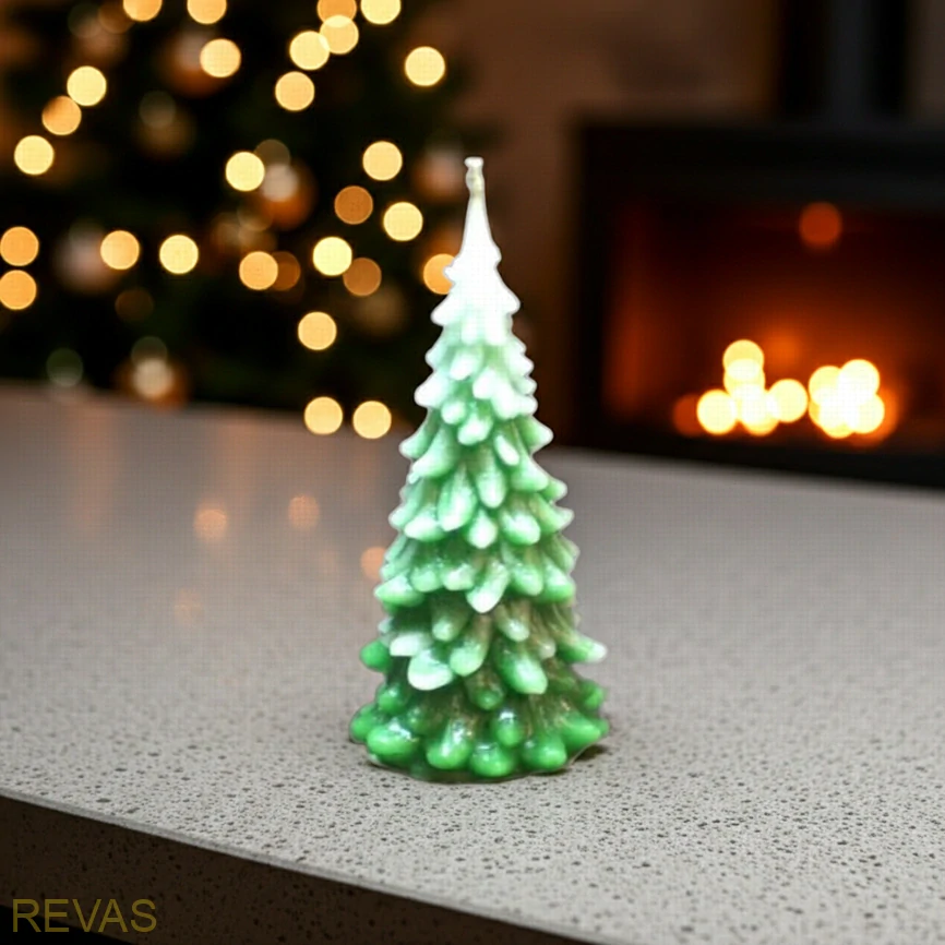 Svíčka stromeček, výška 11 cm palmový vosk