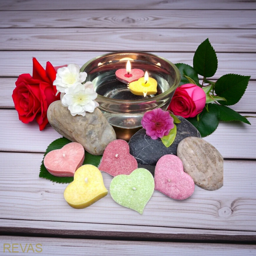 Svíčka Plovoucí SRDCE - dárkový balíček 5ks