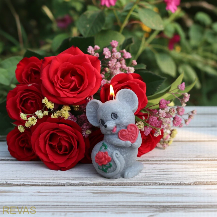 Dárková kazeta veselá myška se srdíčkem