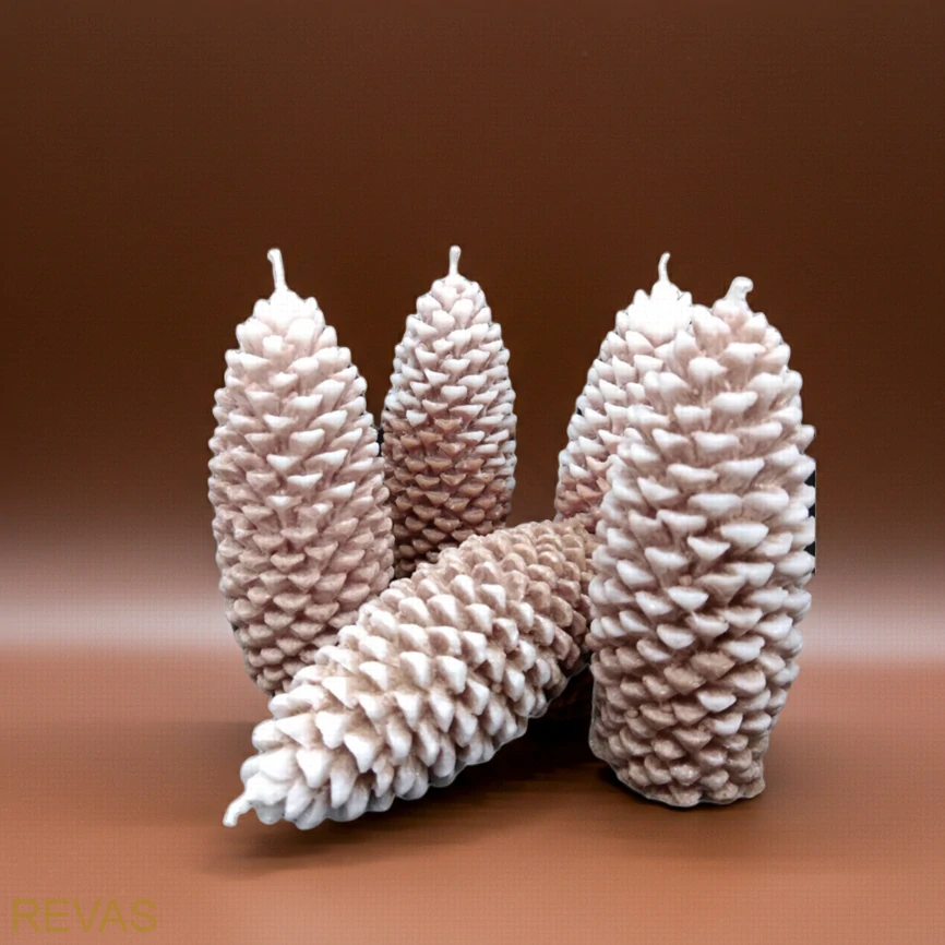 Svíčka šiška, výška 11 cm palmový vosk