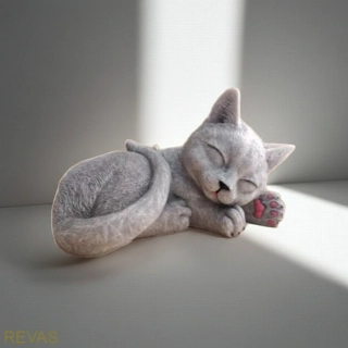 Svíčka KOČIČKA spící palmový vosk