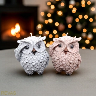 Svíčka sova velká, výška 8 cm