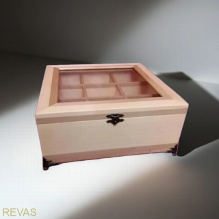 Krabička na čaj čajovník rozměr 23,7x23,7x10 cm