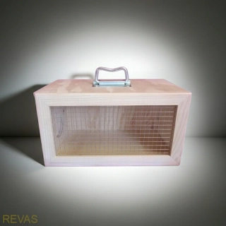 Dřevěná přepravka, přenoska pro ptáky, hlodavce, zakrslé králíky