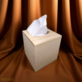 Dřevěná krabička na kapesníky kapesníkovník, rozměr 12,5 x 12,5 x 13,7cm