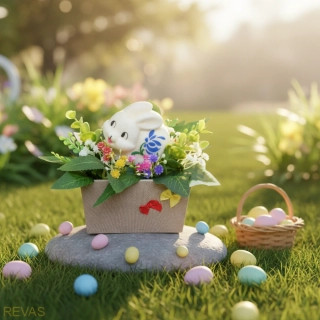 Velikonoční dekorace se svíčkou z palmového vosku