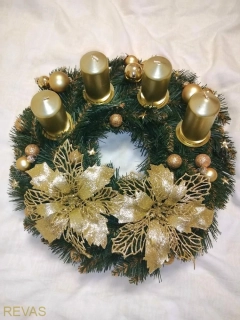 Adventní věnec zlatý