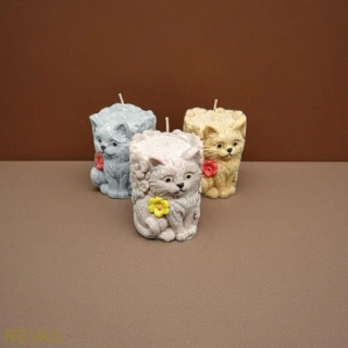 Svíčka kočička válec z palmového vosku