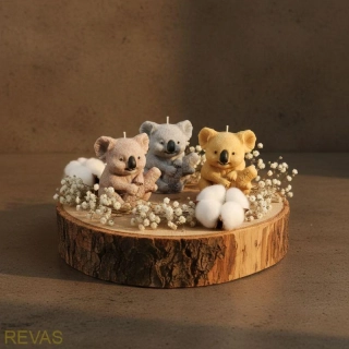 Svíčka KOALA, výška 9 cm palmový vosk