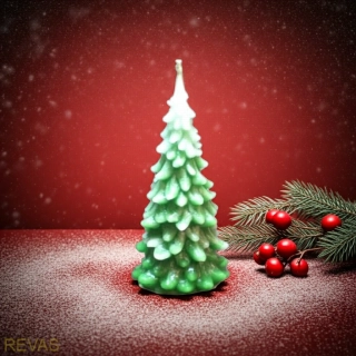 Svíčka stromeček, výška 11 cm palmový vosk