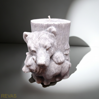 Svíčka medvědi, výška 10 cm palmový vosk